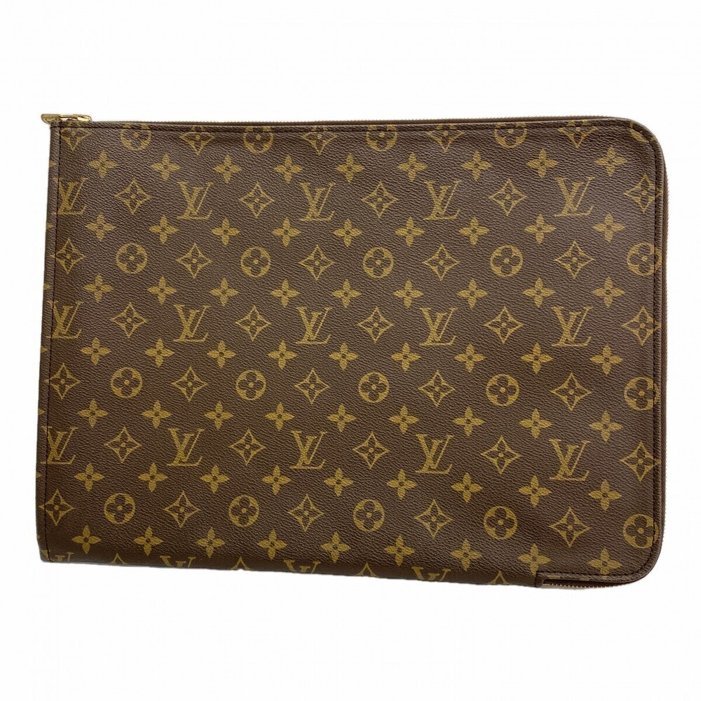 Louis Vuitton Clutch Bag Monogram Poche Brown